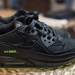 RARE Nike Air Max Black & Lime Green Sneakers